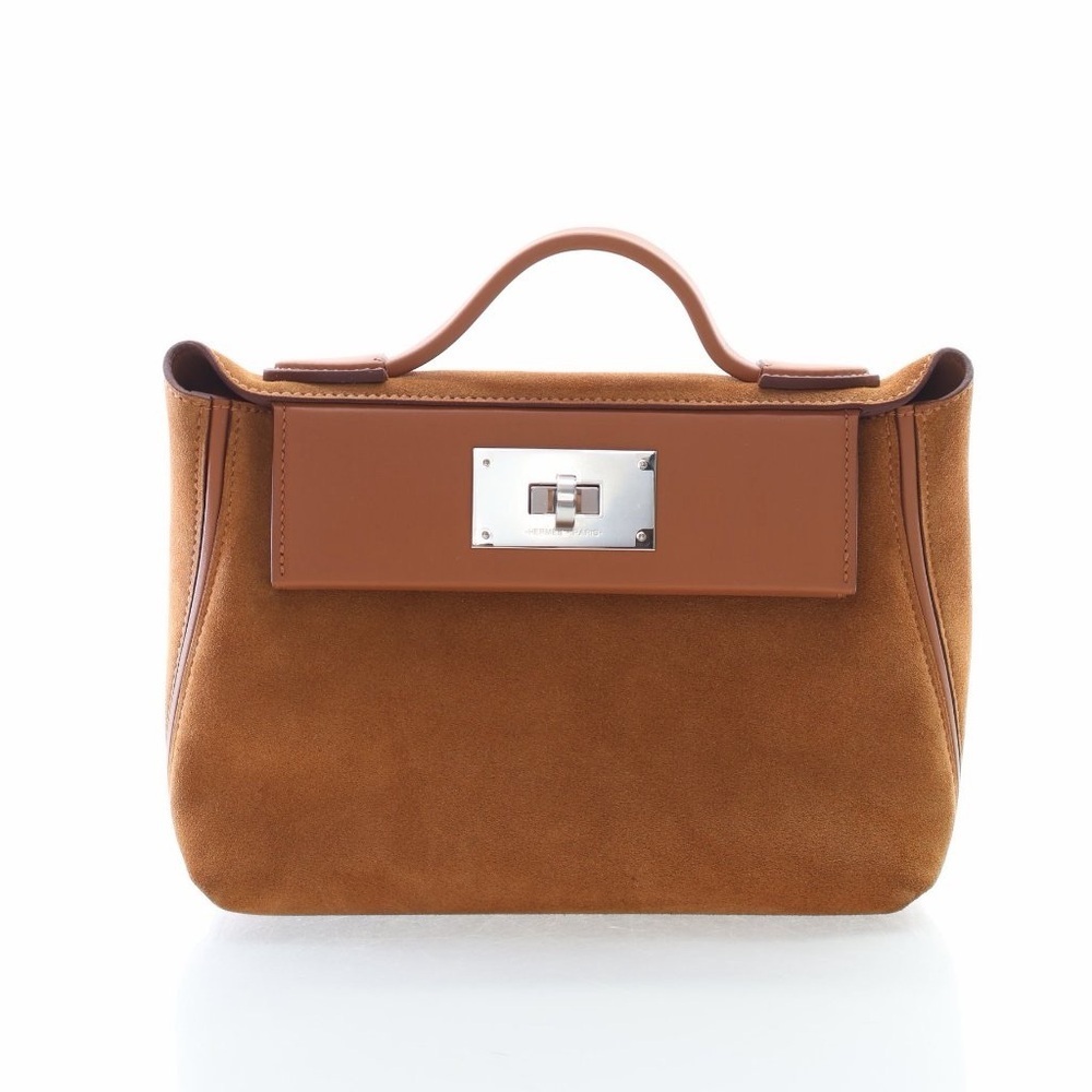 Gold Grizzly Tan Microfiber Leather Handbag H 2424